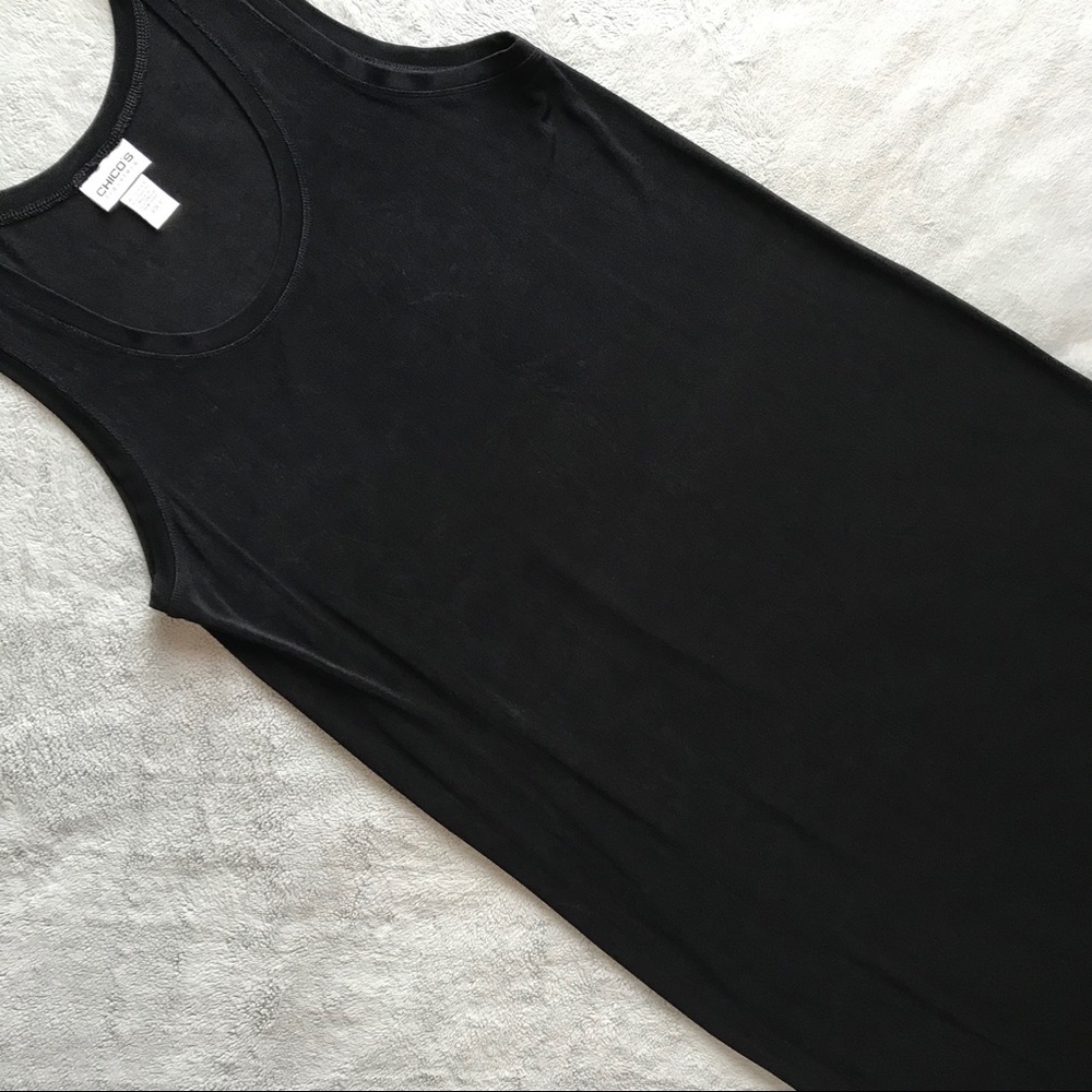 Chico's Travelers Black Sleeveless Maxi Dress XL